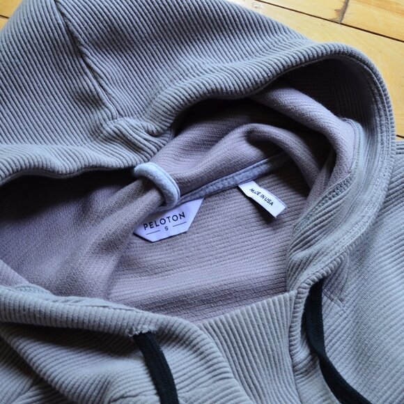 Peloton Ribbed Side Zip Hoodie Sweatshirt Kangaroo Pocket Size S - Picture 6 of 9